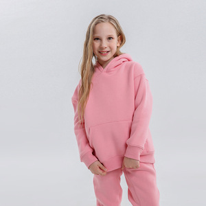 Ensemble de sweat-shirt noir pour enfants, manches longues, couleur unie, pantalon en coton confortable, tenue 2 pièces - Product Image 2