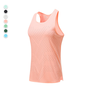 Chaleco deportivo de verano para mujer, camiseta sin mangas transpirable con cuello cuadrado, ligera y de secado rápido, para entrenamiento de atletismo, maratón y deportes - Product Image 3