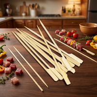Brochettes de barbecue jetables en bambou personnalisées en usine, qualité artisanale, brochettes à kebab Sanyou DZ25-03
