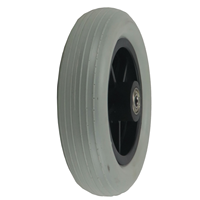 Roue en mousse PU pleine de 6 pouces, pneu en polyuréthane neuf anti-crevaison et sans chambre à air avec roulement à billes pour brouette, chariot et chariot à roulettes