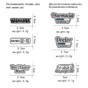 Vente <span class=keywords><strong>en</strong></span> gros de diverses broches de mots pour les médecins et les amateurs de mathématiques, bijoux <span class=keywords><strong>en</strong></span> alliage métallique - Product Image 2