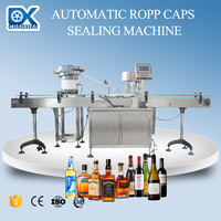 Machine de bouchage de bouteilles en verre à fond plat pour distributeur d'huile d'olive et de vin de Bordeaux en verre transparent de 750 ml