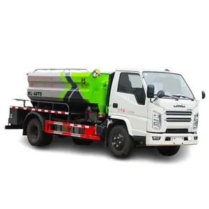 Jianglin basınç emme 4x4 4WD 5 metreküp kızarma kamyonlar sıcak satış 4x2 vakum emme tipi tuvalet kanalizasyon temiz kamyon