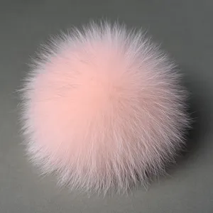 Fur Pom 12CM KAZUFUR Fox Fur Pompoms Real Fur Ball Trim Fox Fur Pom Poms Accessories