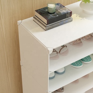 Scarpiera fai-da-te salvaspazio <span class=keywords><strong>con</strong></span> 3 ante, in plastica PP spessa, motivo dente di lupo, <span class=keywords><strong>con</strong></span> maniglia elegante - Product Image 6