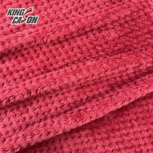 KINGCASON Shinny Bright Soft Velvet Flees tessuti 200Gsm poliestere ananas flanella tessuto in pile - Product Image 5
