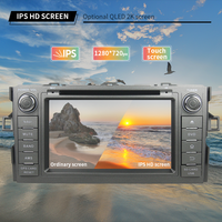 KD-7404 Autoradio 7 pouces avec écran tactile IPS pour lecteur GPS, amplificateur DSP, stéréo, Android Auto, CarPlay sans fil, OBD2 pour Auris
