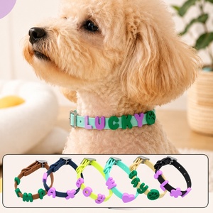 Collier pour chien personnalisé à faire soi-même avec des lettres 3D en PVC imperméable, collier personnalisé avec nom pour petits et moyens chiens, accessoires pour animaux de compagnie - Product Image 1