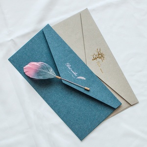 Wholesale Luxury Wedding Thank You Gift Card Box Folding <strong>Custom</strong> Paper Small <strong>Envelopes</strong> Packaging Printing Service - Product Image 4