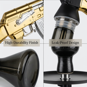 Cachimba de Resina AK47, Cachimba Árabe en Forma de Pistola con Doble Color Electrochapado - Product Image 4