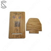Carte de visite en bois personnalisable avec code QR NFC programmable, puce NTAG216 13,56 MHz, RFID intelligent ISO 14443A, support Google Review, utilisation hôtelière