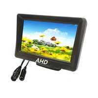 Monitor LCD de 5 pulgadas CVBS para coche, Mini Monitor LCD de 12V AHD, pantalla IPS independiente con entrada BNC de línea de guía, precio más bajo
