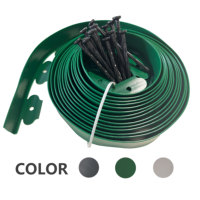 Bordure de pelouse flexible en plastique de 5cm de hauteur 10m 20m 30m de long Installation facile et coupe libre avec pointe de terre