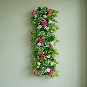 <b>Artificial</b> <b>Flower</b> Factory Verdant Vista Jewel-Toned Peony Tropical Fern Channel Panel Teal Magenta Garden Row 120cm Plastic - Product Image 3