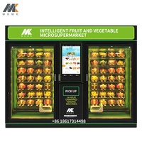 Máquina Expendedora Comercial de Doble Gabinete, Totalmente Automática, con Pantalla de 32 Pulgadas, de Acero, con SDK, para Ensaladas, Vegetales y Frutas Frescas