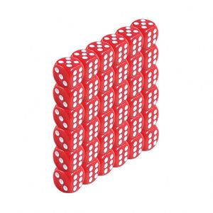 Dado Acrílico Rojo de 10mm con Puntos Blancos y Esquinas Redondeadas, Suministro de Fábrica - Product Image 4