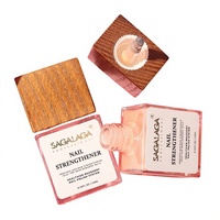 SAGALAGA – Soin Réparateur et Durcisseur d'Ongles Écologique, Formule Séchage à l'Air 10ML, Rose Nude Doux, Logo Personnalisé pour Ongles Cassants