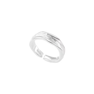 S925 Sterling Silver <b>Ring</b> Geometric Textured Design Adjustable For Women Everyday Wear - Product Image 5