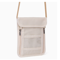 Portefeuille de voyage tendance avec fermeture éclair anti-RFID, portable, unisexe, pour garder les documents en sécurité