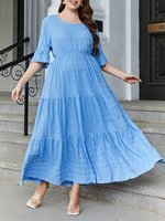 2022 vêtements pour femmes en vrac grande taille robes pour femmes, col froncé Vestidos femmes élégantes fête grande taille robe