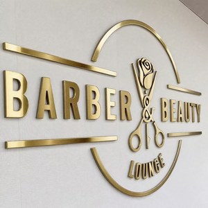 LC işareti 3D akrilik ayna şirket logosu, şirket adı işareti logosu, iş ofis mağaza ön Logo, özel Logo, güzellik salonu - Product Image 2