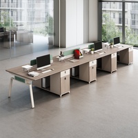 Meubles de bureau commerciaux modernes et simples en bois, bureaux et chaises créatifs pour le personnel, cloison de séparation rouge extensible ML