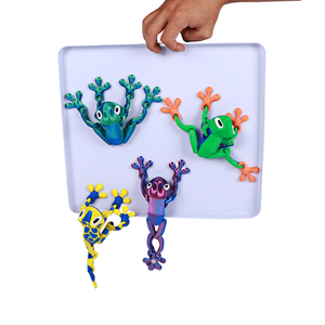 Vashine 3DプリントPLA磁気アトラクションカエル冷蔵庫ステッカーフレキシブルクリスタルPLAカエルおもちゃ装飾アクションフィギュア - Product Image 1