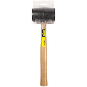 Martillo de goma Stanley de 450g con mango de madera - Product Image 1