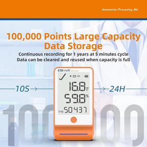 Enregistreur de données de <span class=keywords><strong>thermomètre</strong></span> Affichage numérique Alarme Réfrigérateur Shadow 100 000 points Exportation Rapport PDF/CSV <span class=keywords><strong>Pharmacie</strong></span> - Product Image 4