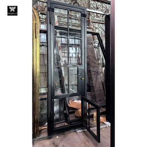 Portes en acier et verre extérieures avec <span class=keywords><strong>porte</strong></span> pour chien pour maisons, design fin, style Crittall, portes <span class=keywords><strong>patio</strong></span> avec petite <span class=keywords><strong>porte</strong></span> pour animaux de compagnie, Géorgie - Product Image 1