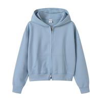 Pull à capuche court à épaules dénudées en coton de haute qualité, couleur unie, tendance mode, manches longues, ample