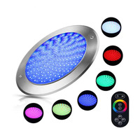Lumière LED RGB submersible pour piscine, étanche IP68, en acier inoxydable 316, remplie de résine, 12V, lampe submersible pour piscine, fontaine