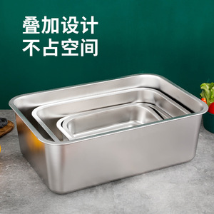 Bandeja Cuadrada de Acero Inoxidable de 7, 10, 15 y 20 cm de Profundidad para Almacenamiento de Alimentos en Hoteles, Apta para Lavavajillas - Product Image 3