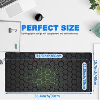 Tapis de souris de jeu professionnel taille XL, motif hexagonal, couverture de bureau, base antidérapante en caoutchouc, tapis de souris pour studio d'e-sport