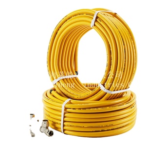 Para CSA Certificado PE Acero inoxidable <span class=keywords><strong>corrugado</strong></span> 304 SS Tubería Línea de gas Conector de gas Tubos de acero inoxidable <span class=keywords><strong>corrugado</strong></span> - Product Image 1
