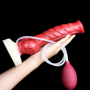 Fantasy Dog Wolf Knoten mit Sauger Silikon gerippt stimulieren Butt Plug Dildo Shop Spritz dildo für Frauen - Product Image 6