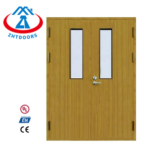 ZHTDOORS répond aux normes modernes GB Certificat d'<span class=keywords><strong>occasion</strong></span> résistant à la chaleur avant anti-fumée portes coupe-feu affleurantes 90 min - Product Image 4