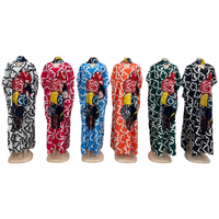Nouvelle Robe Musulmane Décontractée d'Été à Col en V et Manches Courtes, Vente en Gros