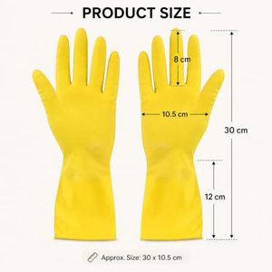 Gants longs en latex jaune pour la maison - Product Image 2