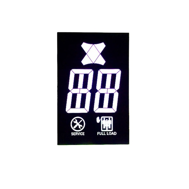 Custom Monochrome 7 Segment Display 1Bias 1Duty Negative VA LCD Screen Modules