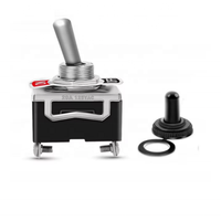 SPST Waterproof Toggle Switch DC 12V-24V 20A 250V Marine Heavy Duty 2 Pin on Off Spade Terminals for Automotive Car Boat