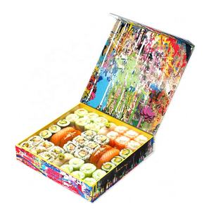 Premium diseño juguetón contenedor de comida <span class=keywords><strong>sushi</strong></span> caja de papel de embalaje para llevar caja - Product Image 3