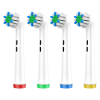 Têtes de brosse à dents électriques EB62-X Patent Care Pro avec poils moyens, qualité haut de gamme, lot de 4 pièces de rechange