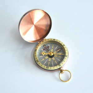 Boussole de poche en métal antique de poche Style <span class=keywords><strong>nautique</strong></span> lumineux portable léger pour la navigation en plein air explorant la nature - Product Image 2