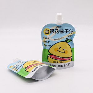Pochette à bec verseur pour boisson au jus de chèvrefeuille et <span class=keywords><strong>pamplemousse</strong></span> avec bouchon refermable, en feuille d'aluminium de qualité alimentaire, imprimée en héliogravure - Product Image 5