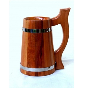 Top Quality Solid Wood Drinking Mug <b>Reusable</b> Eco <b>Cup</b> for Coffee Tea Beer Durable Handcrafted Rustic Design Available For Sale - Product Image 2