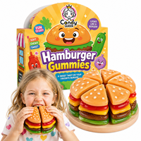 Venta Directa de Fábrica, Dulces Clásicos Gigantes de Goma con Forma de Hamburguesa, Gomitas de Frutas Suaves y Masticables, Venta al Por Mayor, Paquete Personalizado OEM