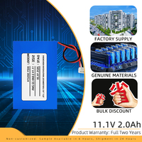 Baterai Lithium-ion Polimer Kustom 2.0Ah 11.1V Katoda LiCoO2 505274 untuk Perangkat Elektronik Portabel dan Perlengkapan Penerangan