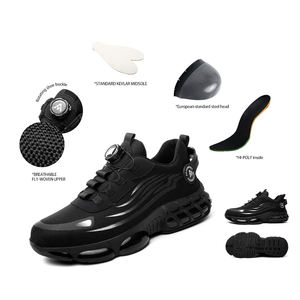 Chaussures <span class=keywords><strong>de</strong></span> sécurité anti-perforation pour usage industriel hiver 2025, avec tige en tissu renforcé <span class=keywords><strong>de</strong></span> fil d'acier, <span class=keywords><strong>semelle</strong></span> en TPU et doublure en daim, plaque <span class=keywords><strong>de</strong></span> protection fonctionnelle en acier plastifié - Product Image 2