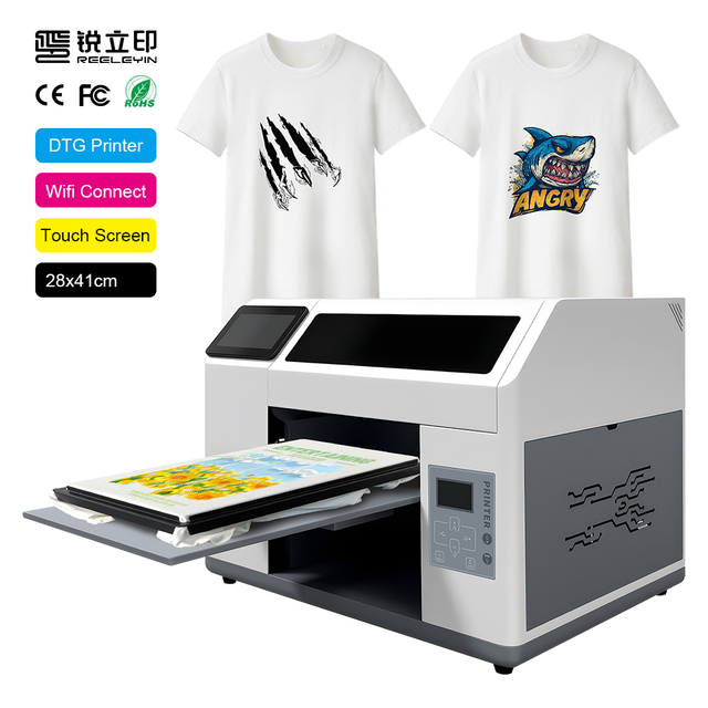 Smart Wifi Connected Cotton T-Shirt Inkjet Printer Flatbed A3 Digital Printing Machine DTG Printer for Small Business